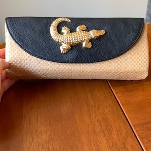 Mud Pie Alligator Clutch~ like new!